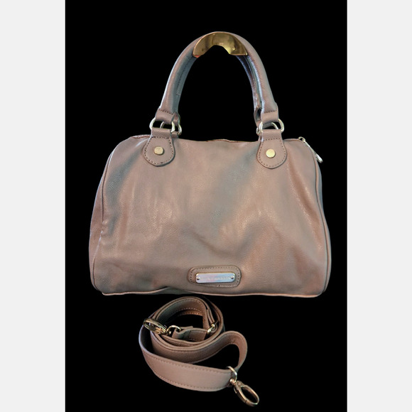 Steve Madden faux leather gray satchel, duffle, shoulder bag. - Picture 2 of 6